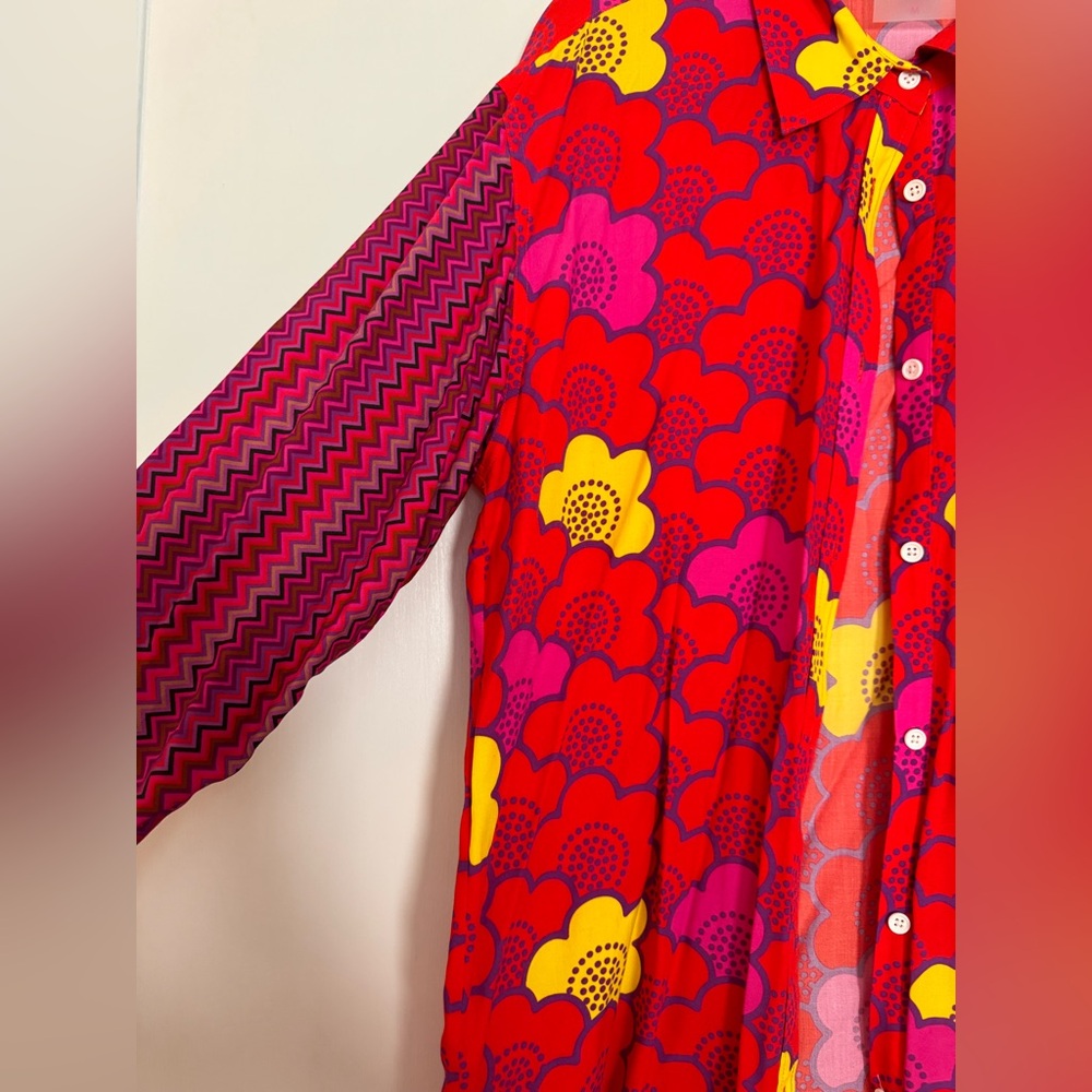 Terez Nested Floral Patchwork Button Down - image 7